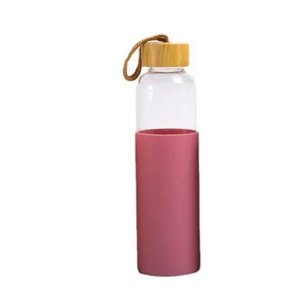 18Oz Silicone Glass Water Bottle - 18Oz Silicone Glass Water Bottle - Image 2 of 5