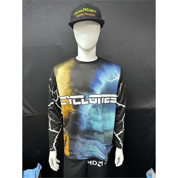 150GSM Mesh Jersey Long Sleeve Crew Neck (Full Dye Sublimati - 150GSM Mesh Jersey Long Sleeve Crew Neck (Full Dye Sublimati - Image 2 of 3