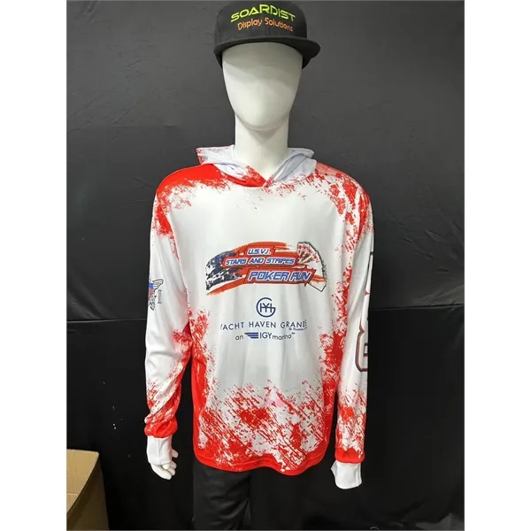 150GSM Mesh Jersey Long Sleeve Hoodie T-shirt - 150GSM Mesh Jersey Long Sleeve Hoodie T-shirt - Image 1 of 2