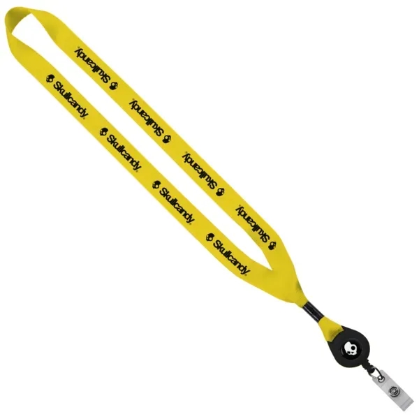 3/4" Polyester Lanyard with Retractable Badge Reel - 3/4" Polyester Lanyard with Retractable Badge Reel - Image 1 of 7