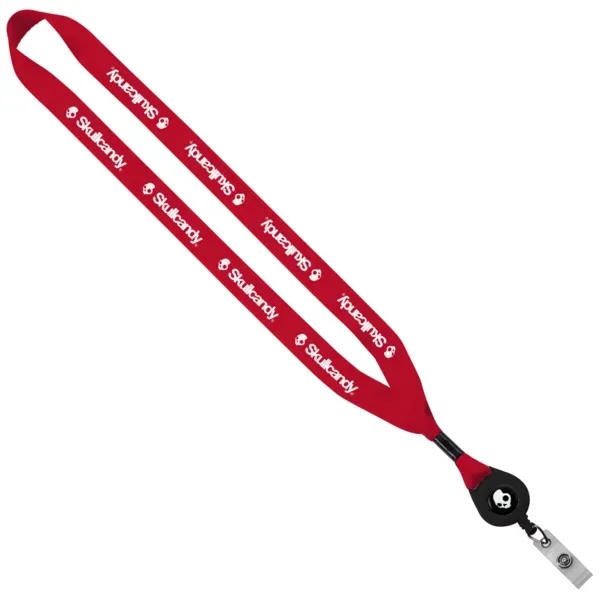 3/4" Polyester Lanyard with Retractable Badge Reel - 3/4" Polyester Lanyard with Retractable Badge Reel - Image 3 of 7