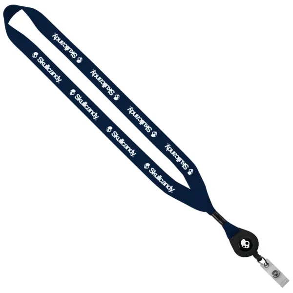3/4" Polyester Lanyard with Retractable Badge Reel - 3/4" Polyester Lanyard with Retractable Badge Reel - Image 5 of 7