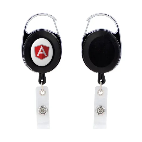 Oval Metal/Plastic Carabiner Retractable Badge Reel - Oval Metal/Plastic Carabiner Retractable Badge Reel - Image 2 of 4