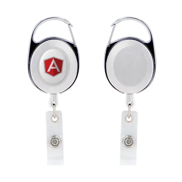 Oval Metal/Plastic Carabiner Retractable Badge Reel - Oval Metal/Plastic Carabiner Retractable Badge Reel - Image 3 of 4