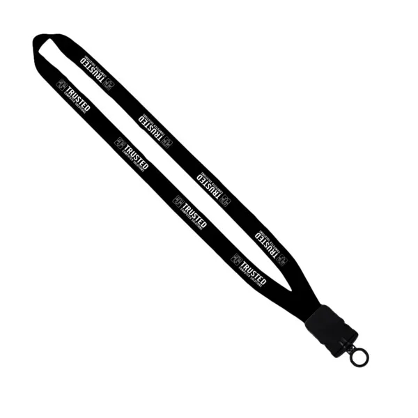 Custom 5/8" Polyester Lanyard w/ Snap-Buckle Release & O-Ring