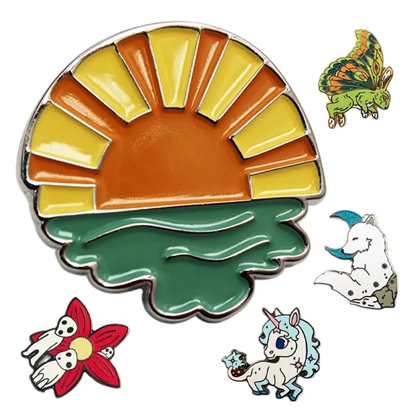 Customized Pattern Enamel Baked Paint Badge Brooch Pin - Customized Pattern Enamel Baked Paint Badge Brooch Pin - Image 0 of 4