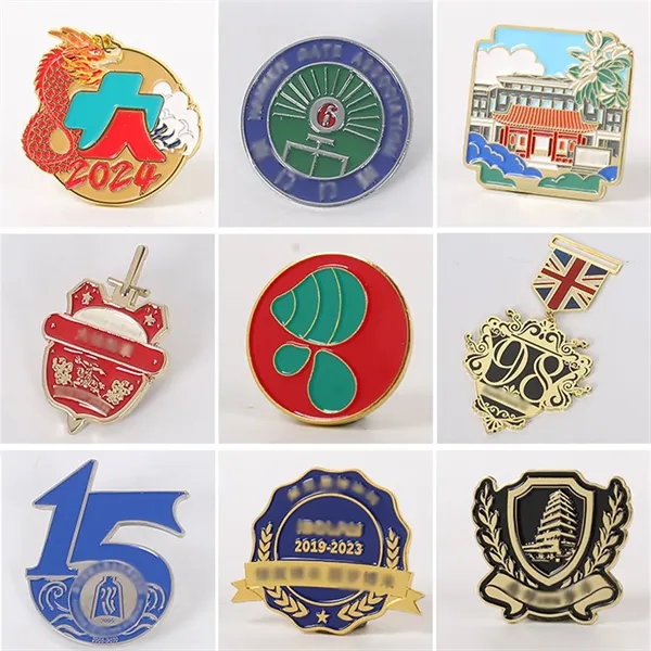 Customized Pattern Enamel Baked Paint Badge Brooch Pin - Customized Pattern Enamel Baked Paint Badge Brooch Pin - Image 3 of 4