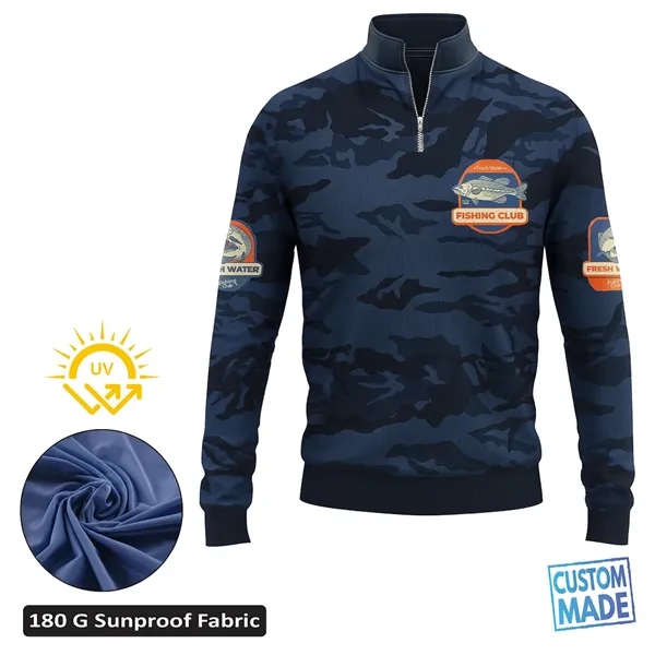 Unisex Sublimated SolarProtect Quarter Zip Pullover - Unisex Sublimated SolarProtect Quarter Zip Pullover - Image 0 of 1