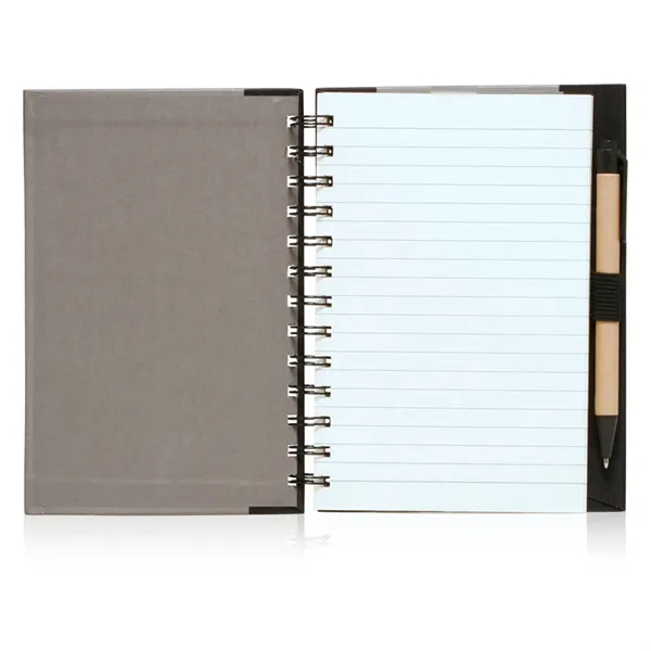 5" x 7" in Eco Friendly Spiral Notebook with Pen - 5" x 7" in Eco Friendly Spiral Notebook with Pen - Image 6 of 6