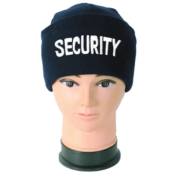 Cuffed Knit Beanie Cap With Embroidery IDs (Security) - Cuffed Knit Beanie Cap With Embroidery IDs (Security) - Image 3 of 3
