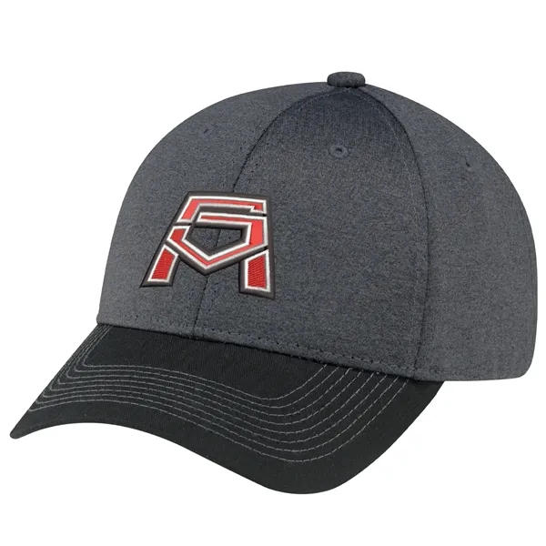 Six Panel Baseball Cap, Polycotton / Polyester Heather - Six Panel Baseball Cap, Polycotton / Polyester Heather - Image 0 of 12