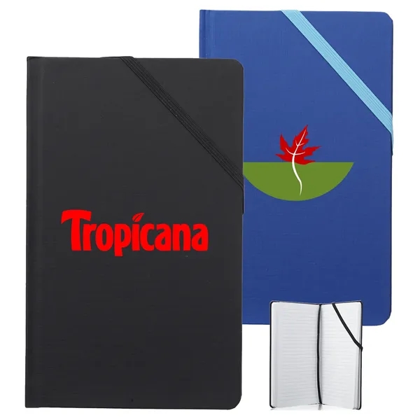 5.5 x 8.4 Hardcover Journals Notebooks w/ Corner Band - 5.5 x 8.4 Hardcover Journals Notebooks w/ Corner Band - Image 0 of 3