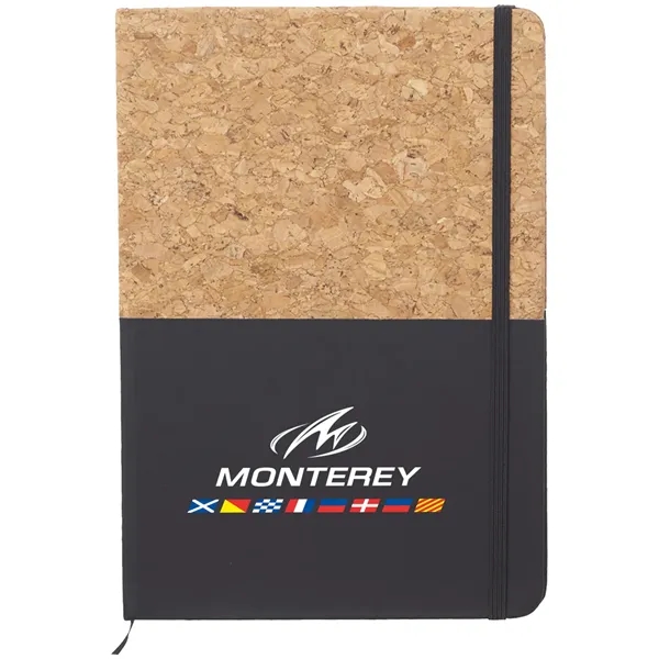 5.75" x 8.35" Greensburg Hard Cover Notebook w/ Cork Binding - 5.75" x 8.35" Greensburg Hard Cover Notebook w/ Cork Binding - Image 2 of 4