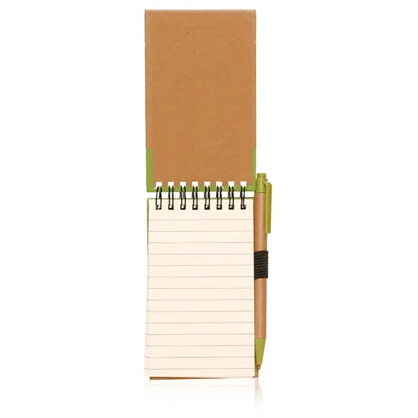 Two-Tone Spiral Notepad w/ Pen - Two-Tone Spiral Notepad w/ Pen - Image 5 of 5