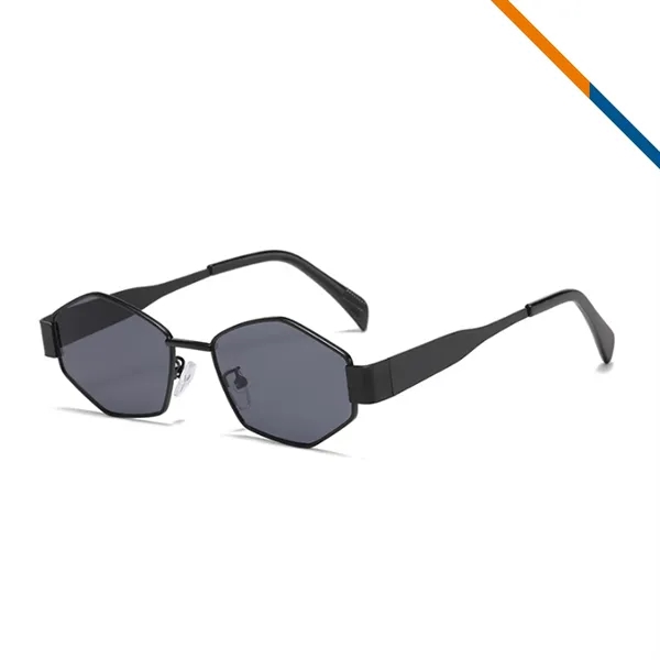 Chia Metal Hexagon Shaped Sunglasses - Chia Metal Hexagon Shaped Sunglasses - Image 3 of 9