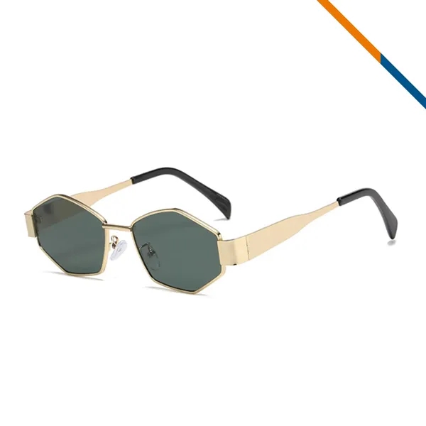 Chia Metal Hexagon Shaped Sunglasses - Chia Metal Hexagon Shaped Sunglasses - Image 4 of 9