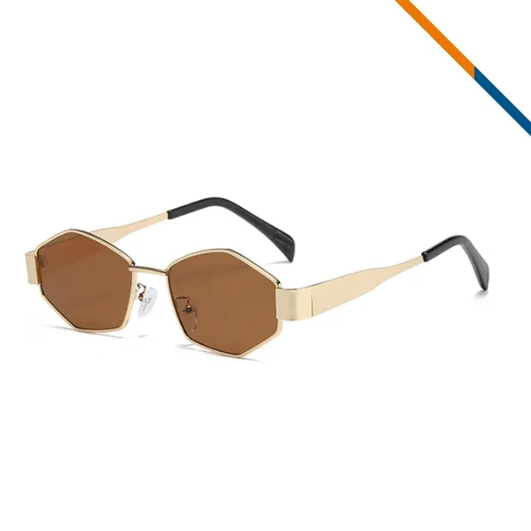 Chia Metal Hexagon Shaped Sunglasses - Chia Metal Hexagon Shaped Sunglasses - Image 6 of 9