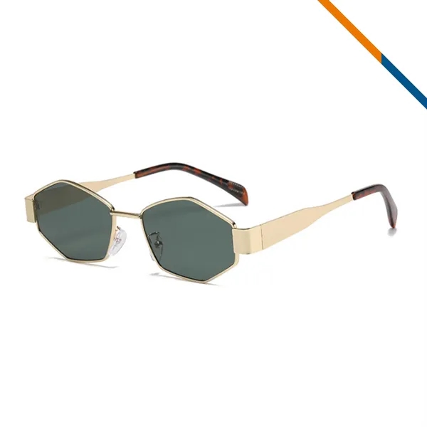 Chia Metal Hexagon Shaped Sunglasses - Chia Metal Hexagon Shaped Sunglasses - Image 7 of 9
