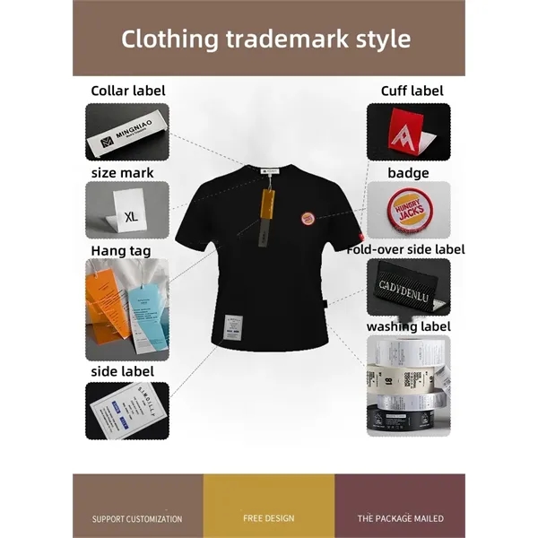 Custom Woven Fabric Label Apparel Tags - Custom Woven Fabric Label Apparel Tags - Image 1 of 15