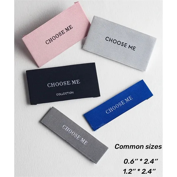 Custom Woven Fabric Label Apparel Tags - Custom Woven Fabric Label Apparel Tags - Image 4 of 15