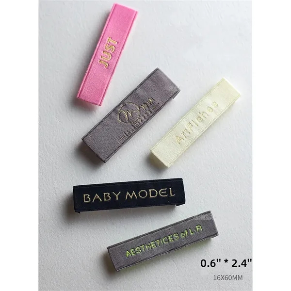 Custom Woven Fabric Label Apparel Tags - Custom Woven Fabric Label Apparel Tags - Image 5 of 15