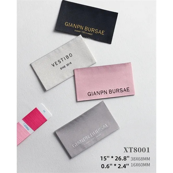 Custom Woven Fabric Label Apparel Tags - Custom Woven Fabric Label Apparel Tags - Image 7 of 15