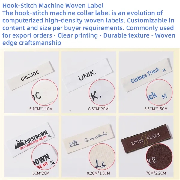 Custom Woven Fabric Label Apparel Tags - Custom Woven Fabric Label Apparel Tags - Image 10 of 15
