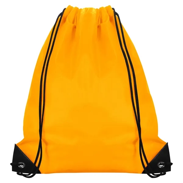210D Polyester Drawstring Backpack With PU Corners - 210D Polyester Drawstring Backpack With PU Corners - Image 10 of 19