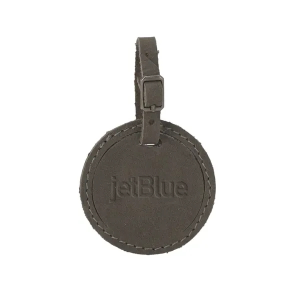 CULVER Round Leather Luggage Tag - CULVER Round Leather Luggage Tag - Image 2 of 5