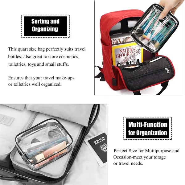 Clear PVC Toiletry Bags for Travel Gifts - Clear PVC Toiletry Bags for Travel Gifts - Image 2 of 10