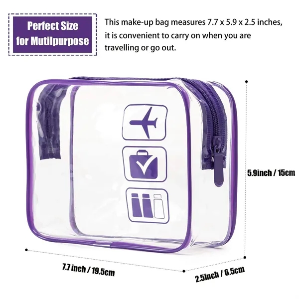 Clear PVC Toiletry Bags for Travel Gifts - Clear PVC Toiletry Bags for Travel Gifts - Image 5 of 10