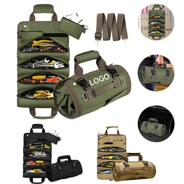 Portable Roll-Up Tool Organizer - Durable & Compact Storage - Portable Roll-Up Tool Organizer - Durable & Compact Storage - Image 0 of 7