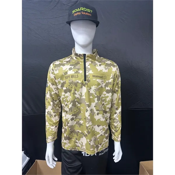 150GSM Mesh Jersey 1/4 Zipper Jacket (Full Dye Sublimation) - 150GSM Mesh Jersey 1/4 Zipper Jacket (Full Dye Sublimation) - Image 1 of 1