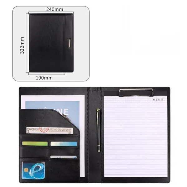 A4 Padfolio Folder Organizer With Magnetic Closure - A4 Padfolio Folder Organizer With Magnetic Closure - Image 5 of 5