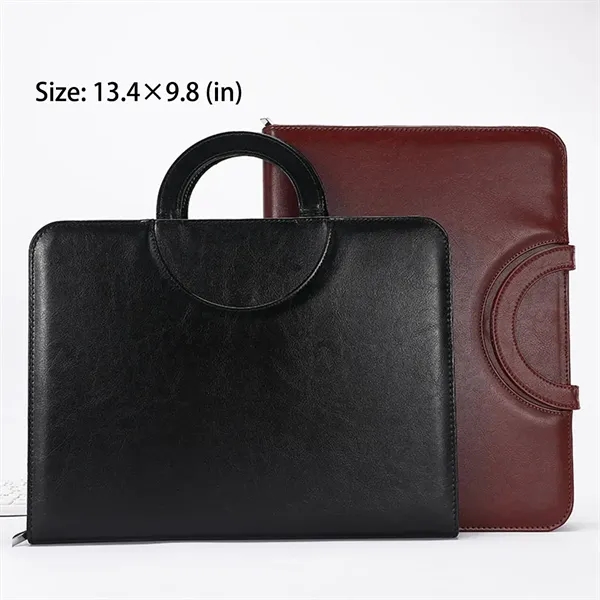 A4 Business Padfolio, Folder Organizer With Zipped Handle - A4 Business Padfolio, Folder Organizer With Zipped Handle - Image 1 of 3