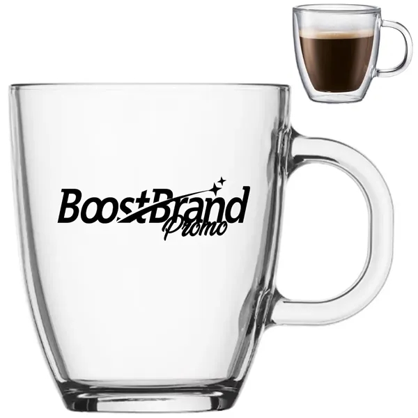 12oz. Double Wall Glass Coffee Mug Insulated Drinkware - 12oz. Double Wall Glass Coffee Mug Insulated Drinkware - Image 0 of 6