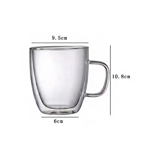 12oz. Double Wall Glass Coffee Mug Insulated Drinkware - 12oz. Double Wall Glass Coffee Mug Insulated Drinkware - Image 1 of 6