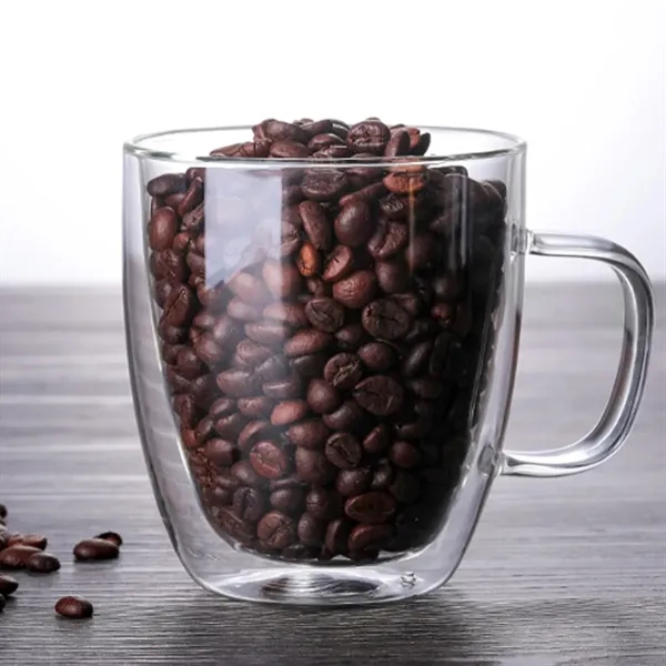 12oz. Double Wall Glass Coffee Mug Insulated Drinkware - 12oz. Double Wall Glass Coffee Mug Insulated Drinkware - Image 4 of 6