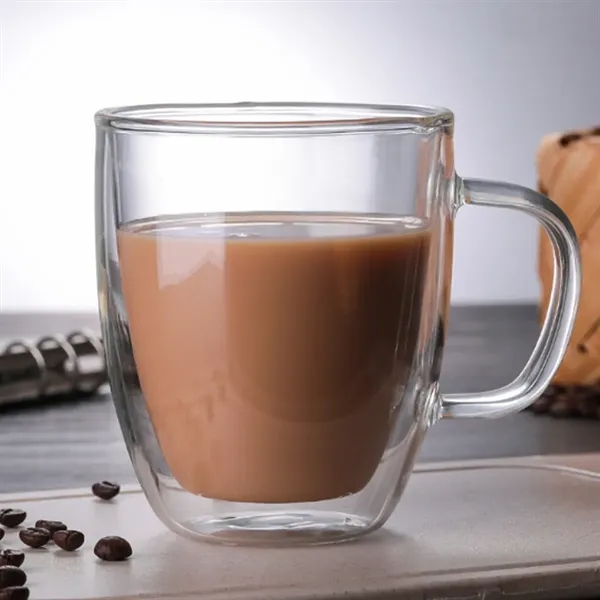 12oz. Double Wall Glass Coffee Mug Insulated Drinkware - 12oz. Double Wall Glass Coffee Mug Insulated Drinkware - Image 5 of 6