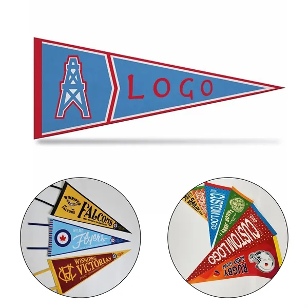 Custom Full Color Single Sided Felt Pennant - Custom Full Color Single Sided Felt Pennant - Image 0 of 2