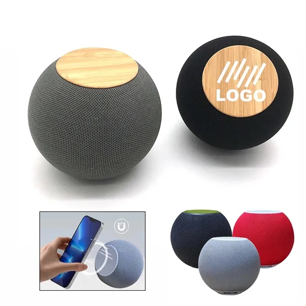 Bamboo Speaker With 5W Wireless Charger - Bamboo Speaker With 5W Wireless Charger - Image 0 of 1