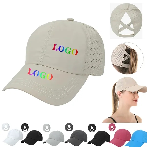 Quick Drying Criss Cross Ponytail Cap - Quick Drying Criss Cross Ponytail Cap - Image 0 of 5