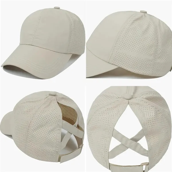 Quick Drying Criss Cross Ponytail Cap - Quick Drying Criss Cross Ponytail Cap - Image 2 of 5