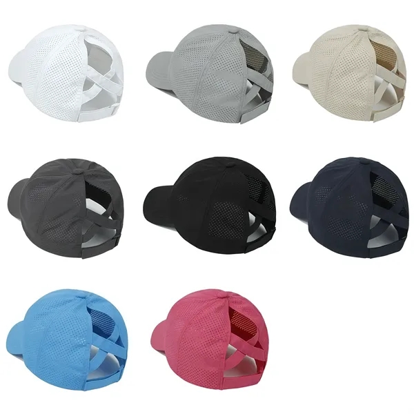 Quick Drying Criss Cross Ponytail Cap - Quick Drying Criss Cross Ponytail Cap - Image 4 of 5