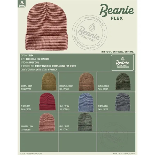 Made in USA Beanie, Winter Hat, Custom Beanies H-Stitch hat - Made in USA Beanie, Winter Hat, Custom Beanies H-Stitch hat - Image 10 of 88