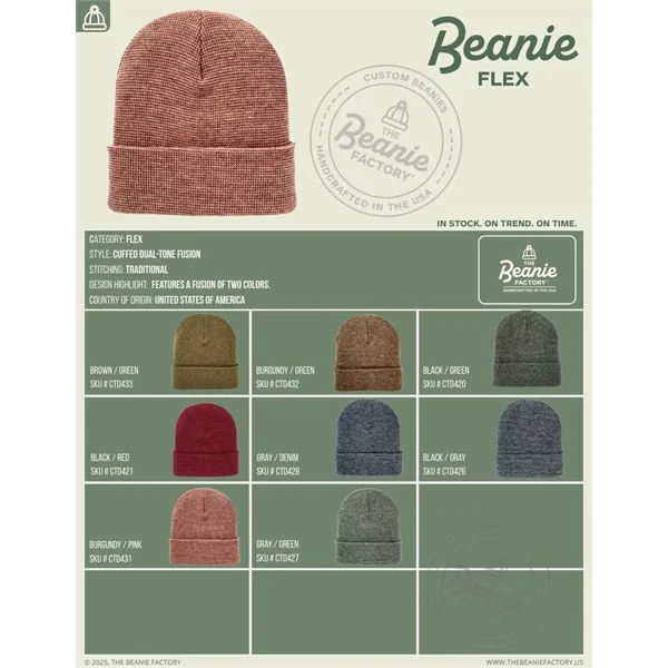 Made in USA Beanie, Winter Hat, Custom Beanies H-Stitch hat - Made in USA Beanie, Winter Hat, Custom Beanies H-Stitch hat - Image 11 of 88
