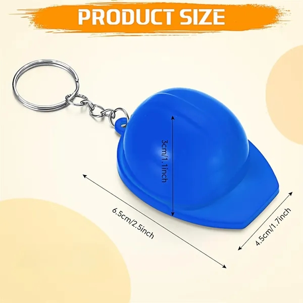 Custom Mini Hard Hat Bottle Opener Keychain - Custom Mini Hard Hat Bottle Opener Keychain - Image 1 of 1