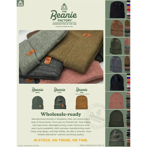 Made in USA Beanie, Winter Hat, Custom Beanies H-Stitch hat - Made in USA Beanie, Winter Hat, Custom Beanies H-Stitch hat - Image 2 of 88