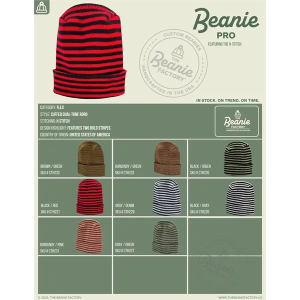 Made in USA Beanie, Winter Hat, Custom Beanies H-Stitch hat - Made in USA Beanie, Winter Hat, Custom Beanies H-Stitch hat - Image 5 of 88