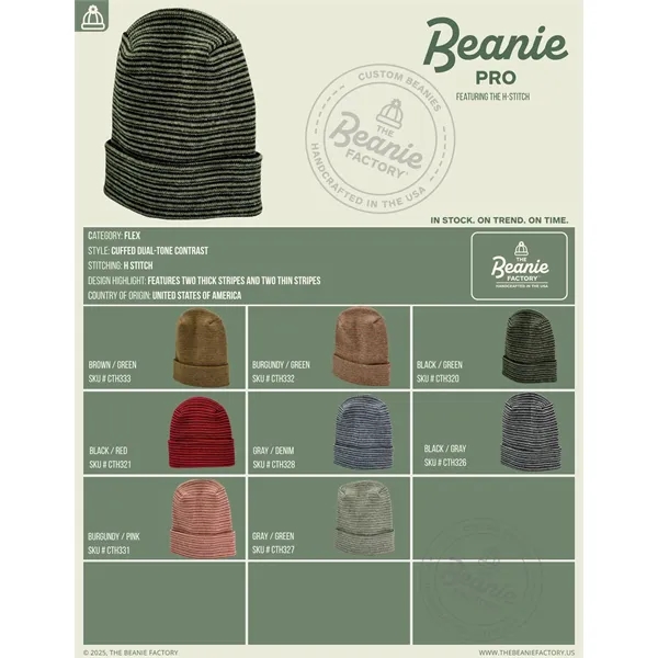 Made in USA Beanie, Winter Hat, Custom Beanies H-Stitch hat - Made in USA Beanie, Winter Hat, Custom Beanies H-Stitch hat - Image 6 of 88